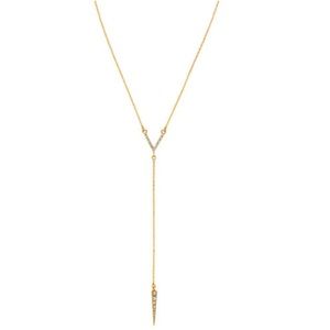 Pavé Chevron + Spike Y-Necklace